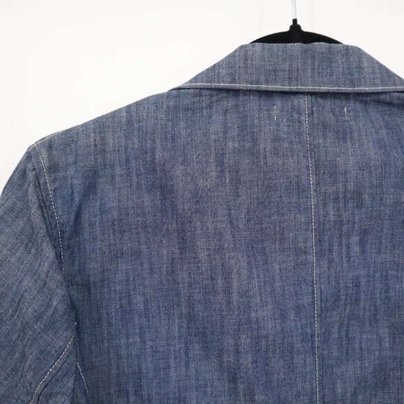 Tea Blazer Womens L Blue Retro Preppy Academia Twee 70's Classic Timeless Casual - Picture 12 of 16